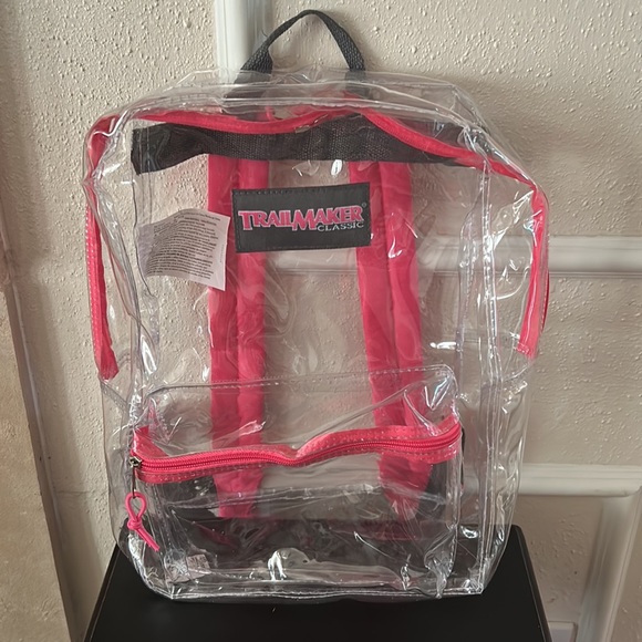 Trailmaker,Clear pink trim backpack - Picture 2 of 2